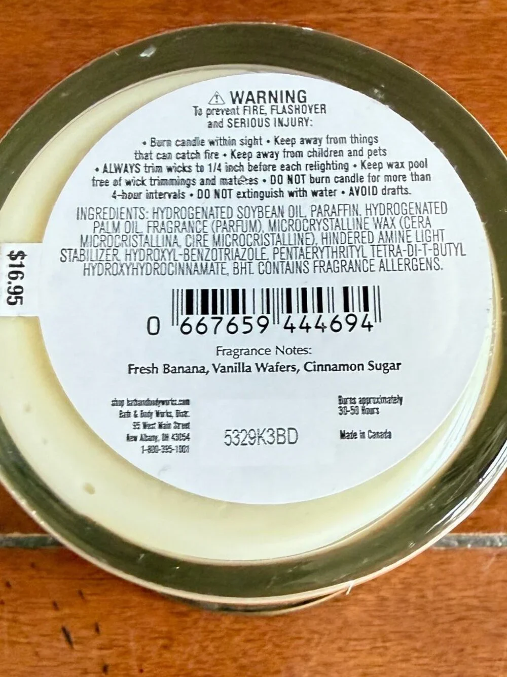 NEW Main Street Bakery Single Wick Candle Bath & Body Works